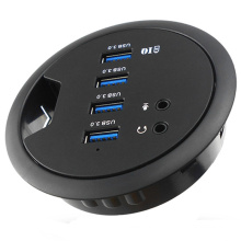 High Speed ​​4 Ports USB 3.0 Lade Hub Erweiterung mit Audio Power Adapter Kabel für Desktop